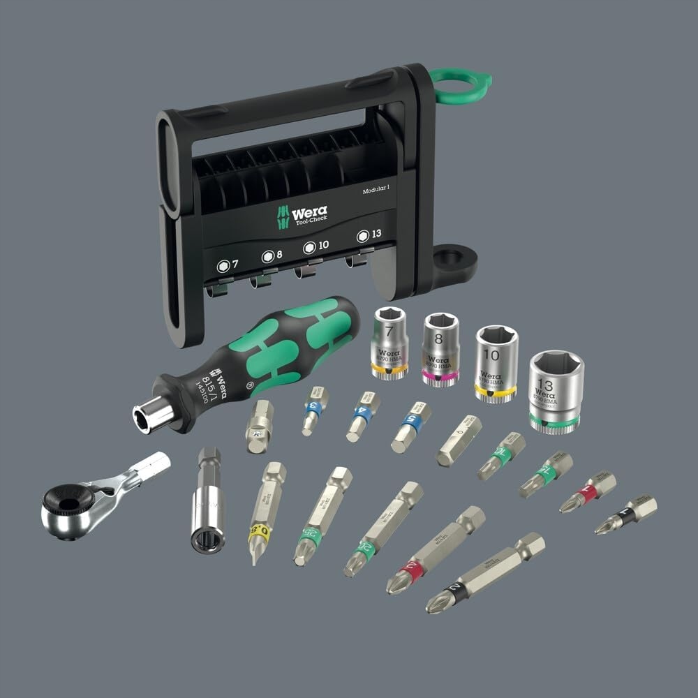 Sada nástrojů Bity Nástavce Imbusy Tool-Check Modular Wera