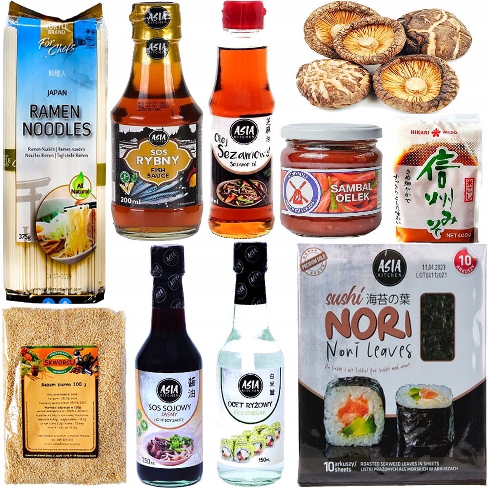 Sada složek pro přípravu Miso Ramen Složky Ramenu 10 produktů