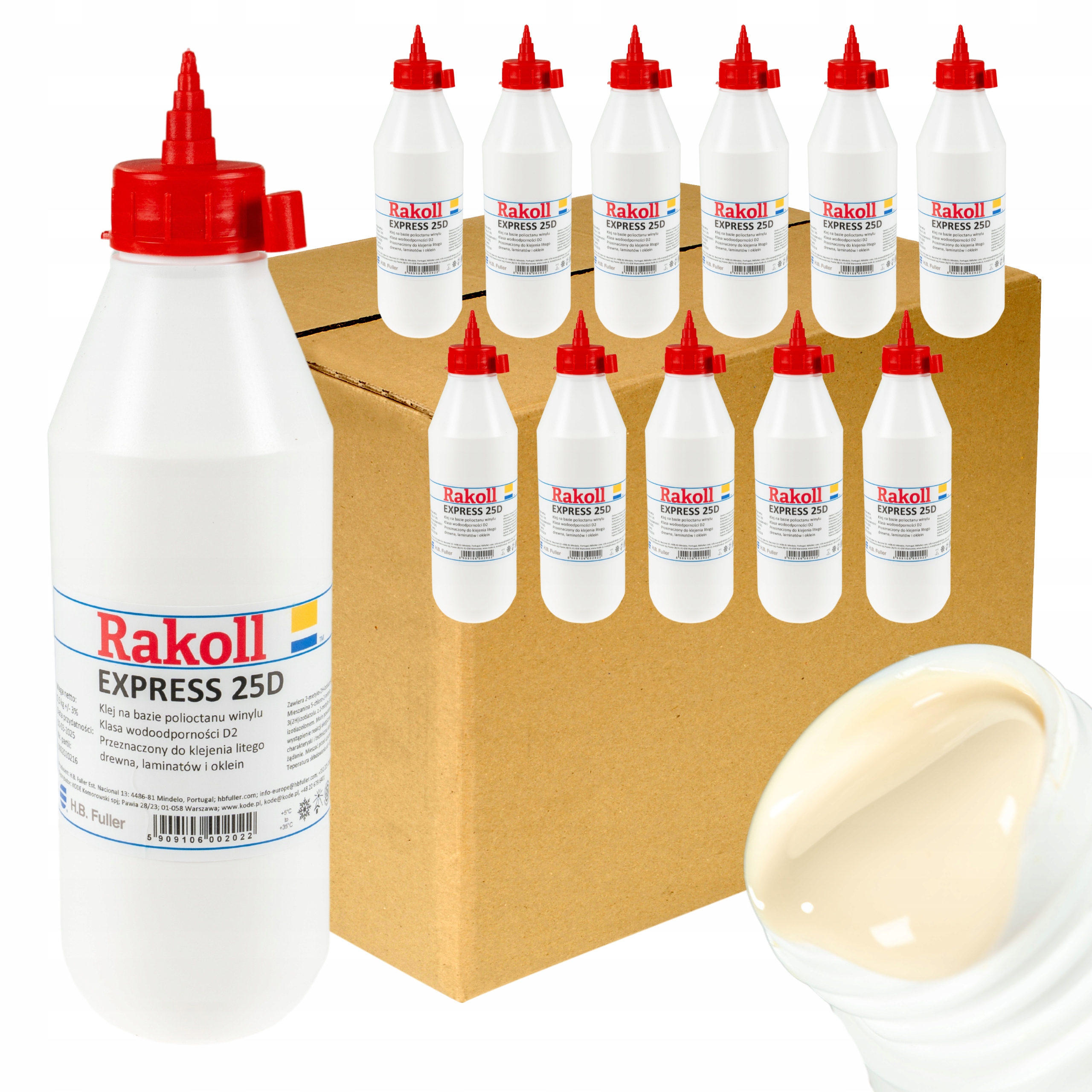 Lepidlo Rakoll express 25D 0,5kg 500g tvrdého dřeva vikolové D2 žluté silné