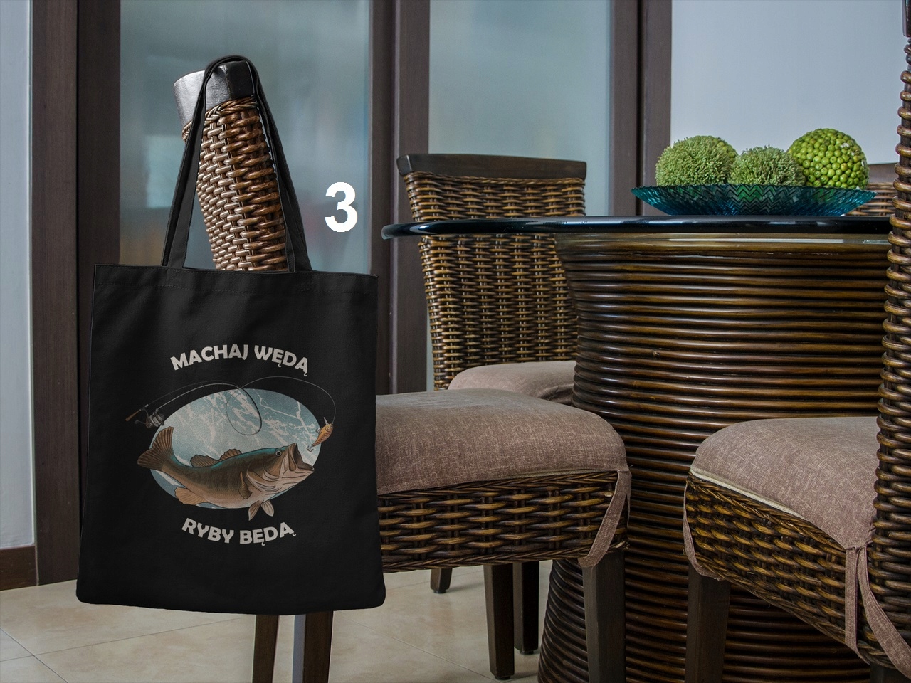 TORBA NA RYBY DLA WĘDKARZA PREZENT RÓŻNE WZORY Długość 42 cm