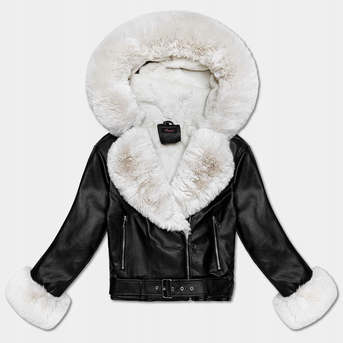 Ramoneska S Kožešinou 61 M8506 Černá/ecru XL (42)