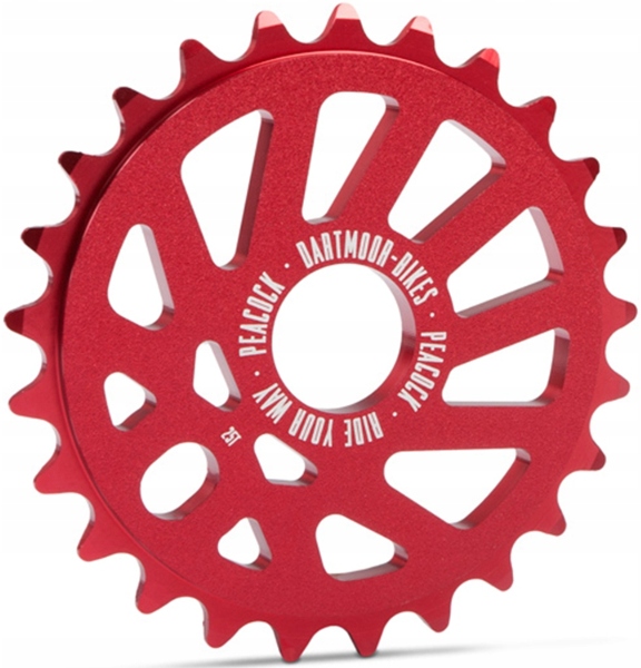 Zębatka Dartmoor Peacock 25 zębów Bmx Street 19mm Czerwona
