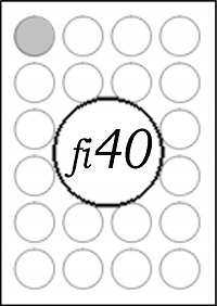 

Etykiety samoprzylepne fi 40mm 100ark A4 mat