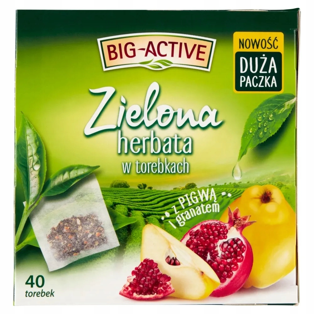 BIG ACTIVE herbata zielona PIGWA GRANAT 40 TOREBEK Kod producenta 5900956700533