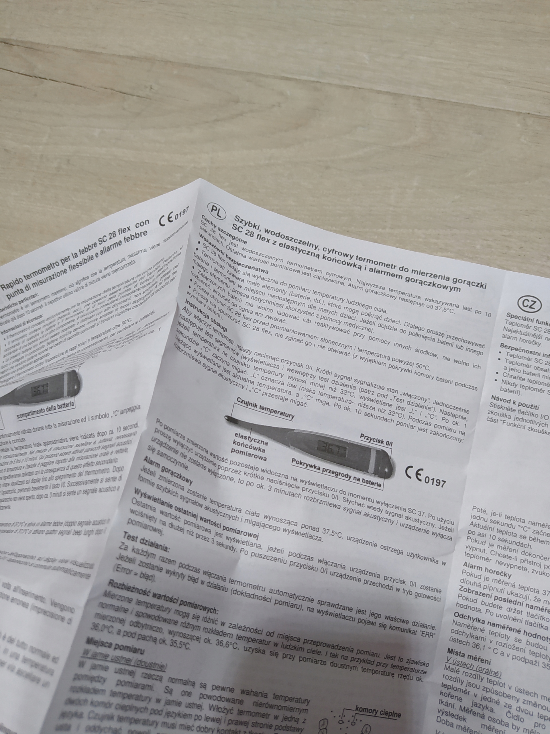 scala SC 28 flex Termometr elektroniczny OUTLET Zasilanie bateryjne