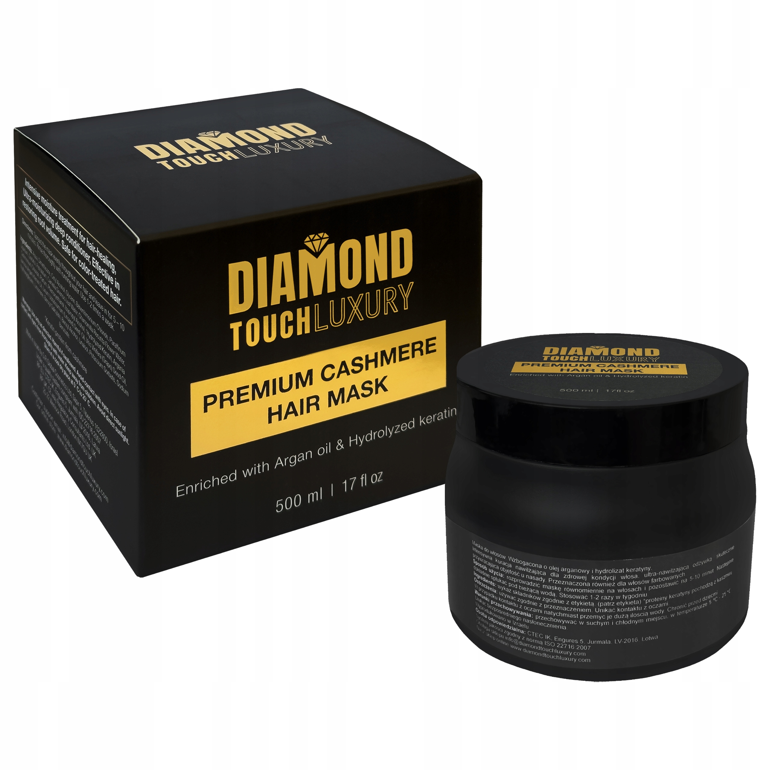 Diamond Touch Luxury Cashmere Mask maska na vlasy s kašmírem, 500 ml