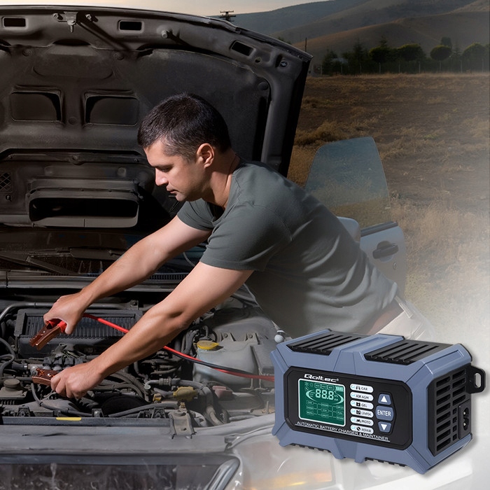 Prostownik tester z ładowarką 6A 12V 24V z funkcją naprawy LifePO4 GEL Kod producenta 52486