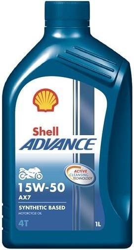 Shell ADVANCE 4T 15w 50 4本 シェルアドバンス AX7 Shell Advance 4T AX7 15W-50 (1L) - oryginalne oleje i smary