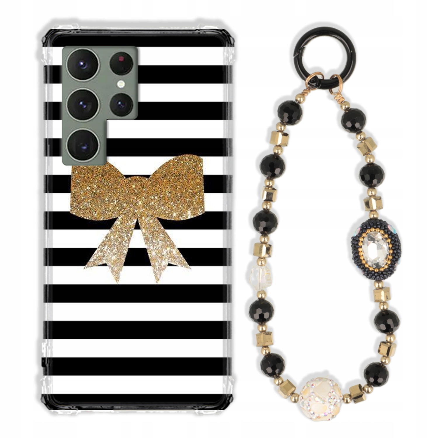 Puzdro Pre Samsung S23 Ultra Antishock Zirkóny Čierno Zlaté|odolné|silné