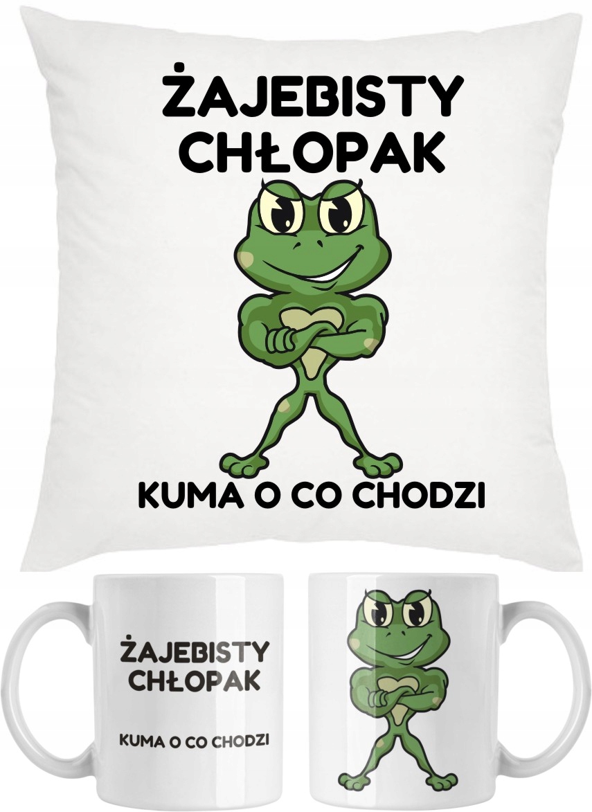

Zestaw Żajebisty Chłopak Kubek I Poduszka Imię