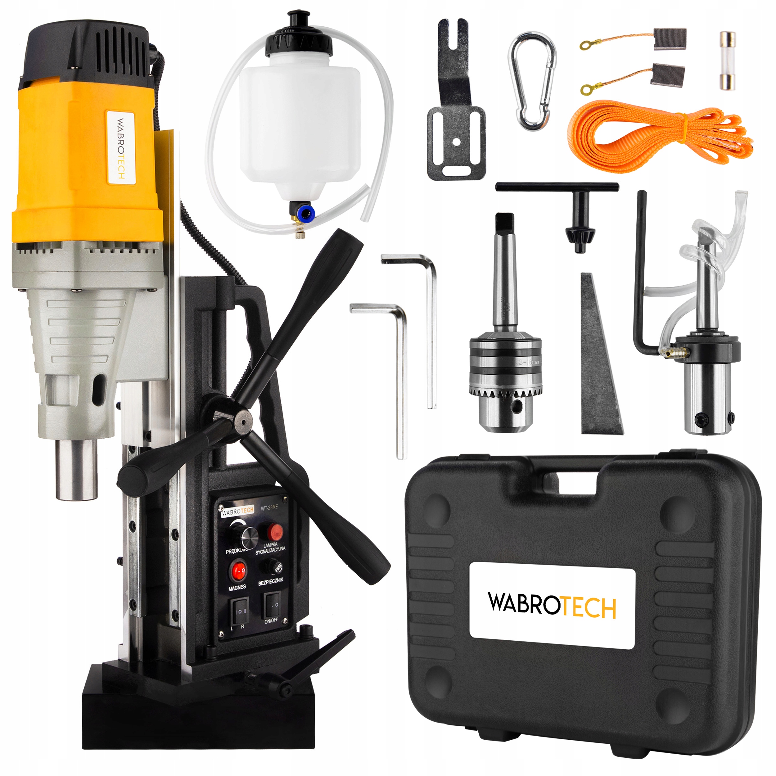 Magnesówka Frezowanie Wiertarka Magnetyczna WT23 Wabrotech fi50mm 1880W