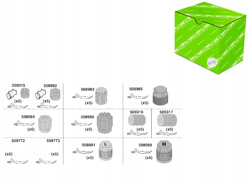 Sada Krytov Ventilov Pre Servis Klimatizácie Valeo