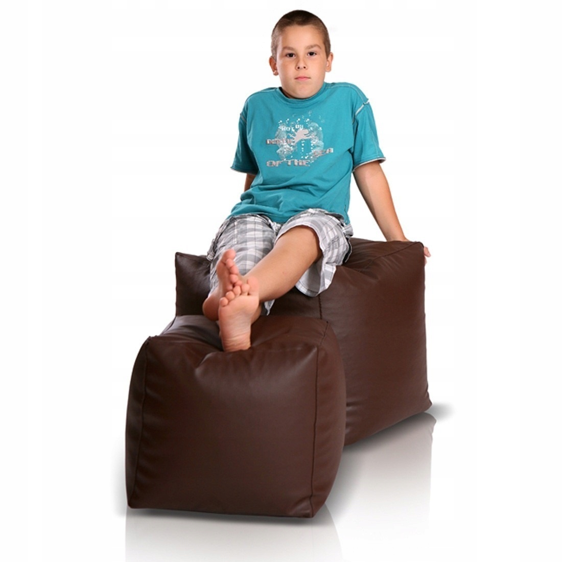 Pufa Cube Large Ekoskóra Dolaro E13 kostka 50x50cm Rodzaj worek