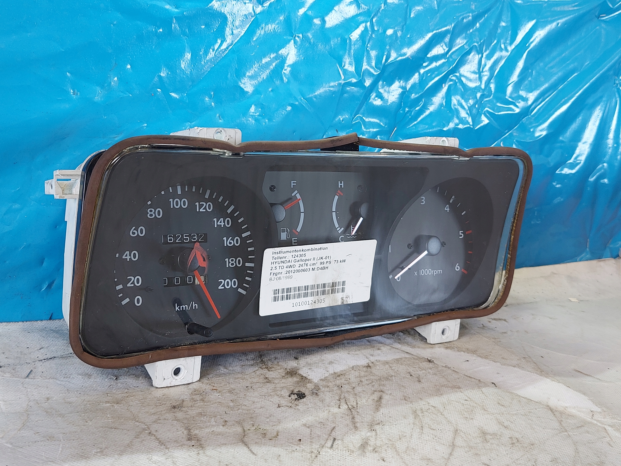 dials clock HYUNDAI GALLOPER 2.5 TD 4WD 3129D28