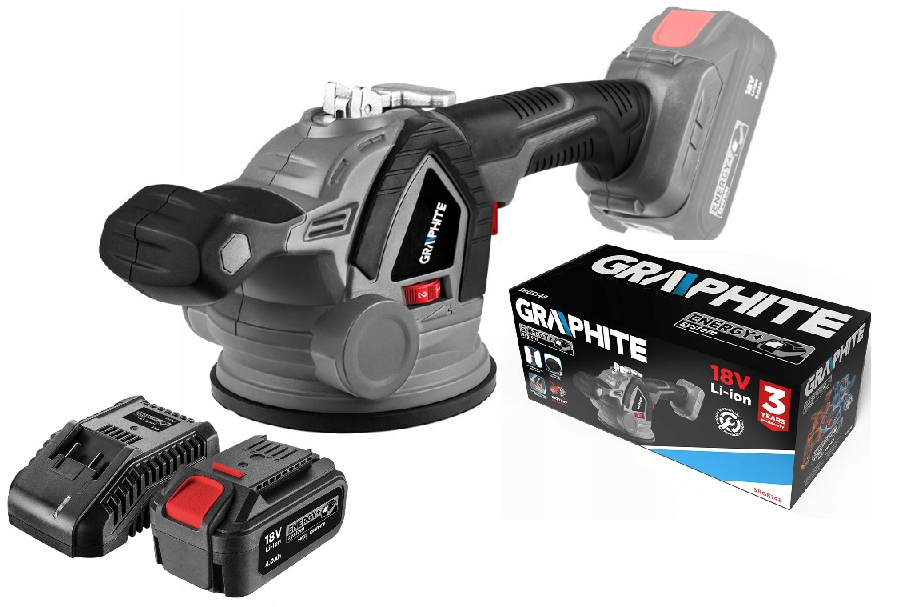 Přísavka na dlaždice 18V Energy+ Graphite 130MM Set 4AH Akumulátor Nabíjení.