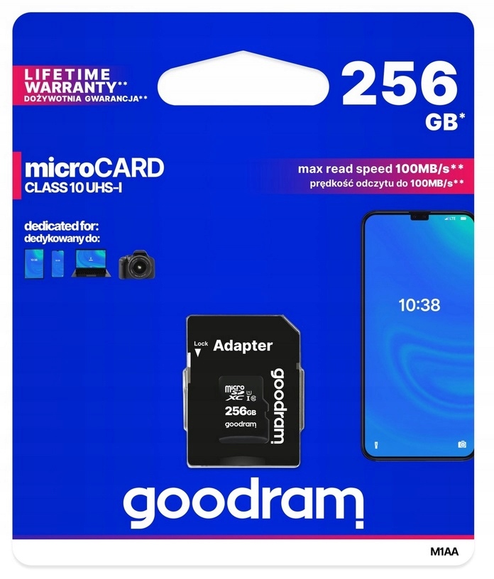 Goodram Karta Pamięci 256 Gb Micro Sd XC Class 10