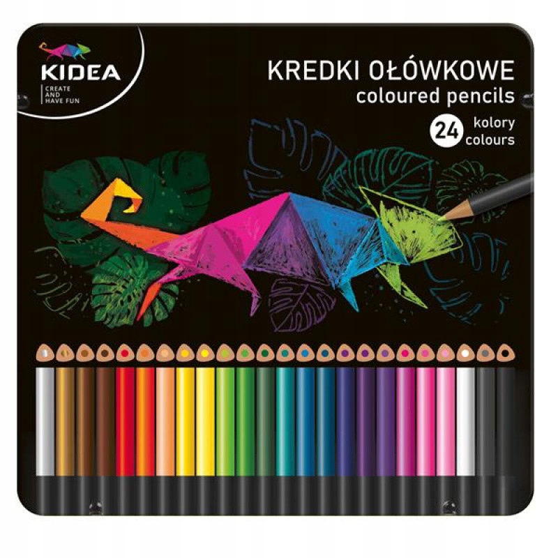 

Kredki Ołówkowe Trójkątne W Metal. Pudełku 24 Kol