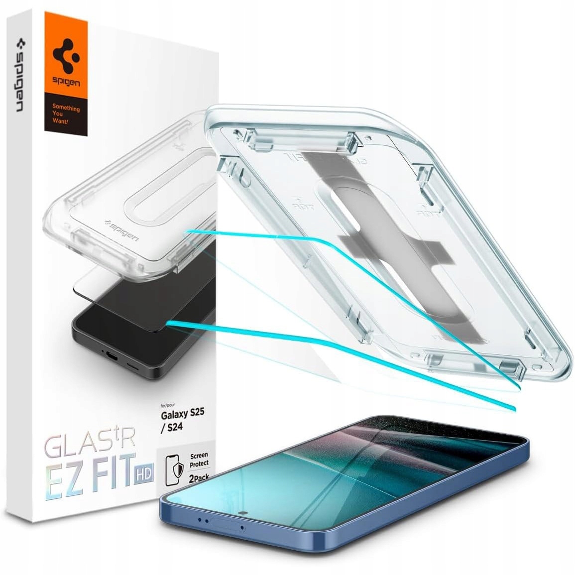 Sada 2 Kusov Tvrdené Sklo Pre Galaxy S25 Ultra Spigen Ez Fit Aplikátor