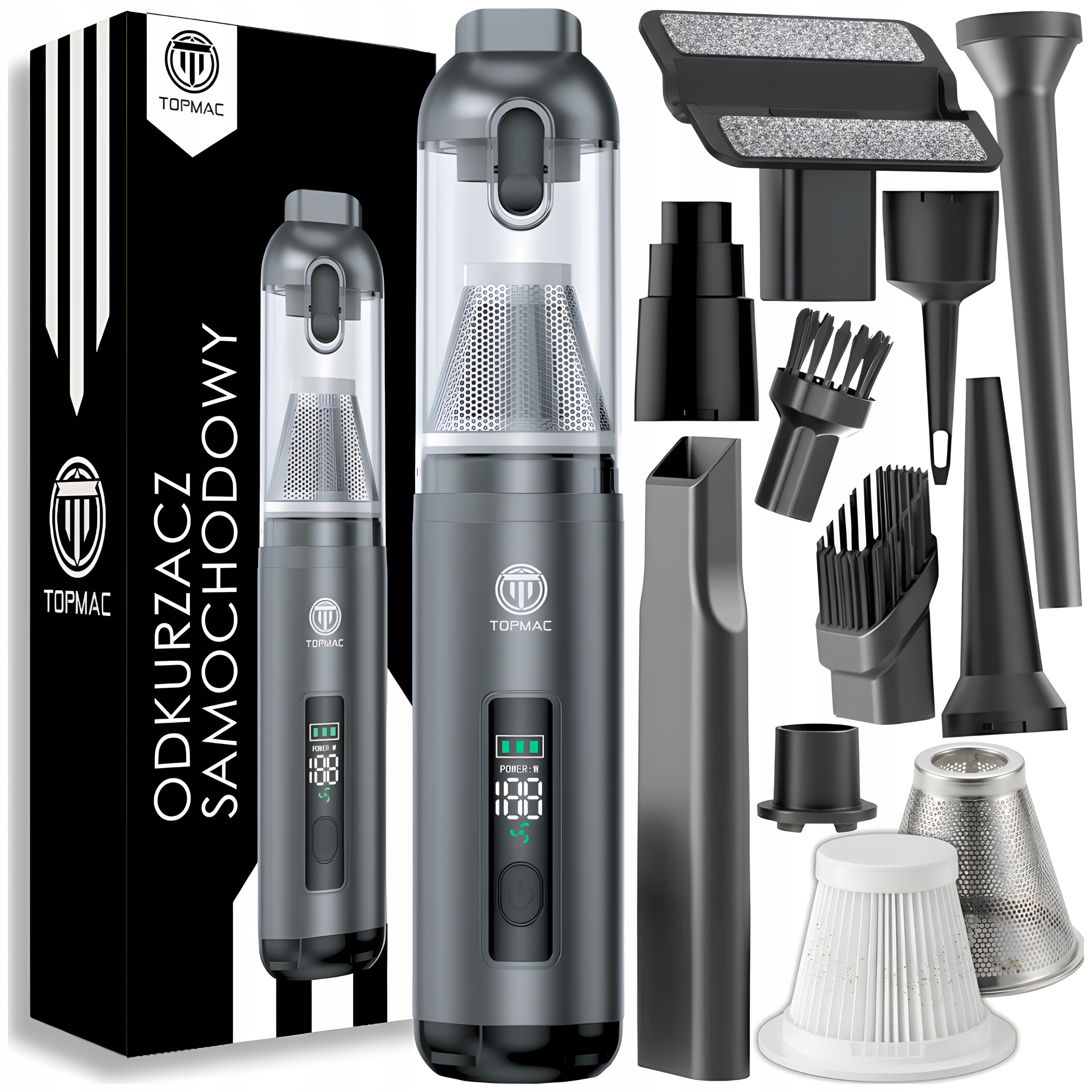 Výkonný Vysavač Do Auta 140W 18KPA Akumulátorový