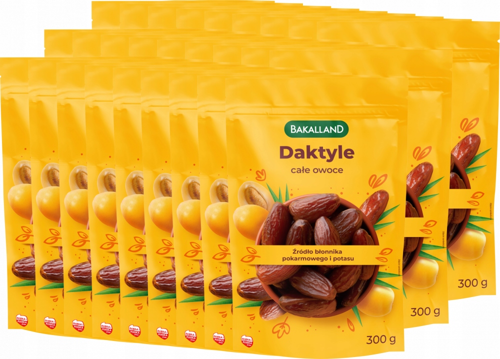Bakalland Daktyle suszone całe owoce 300 g x27