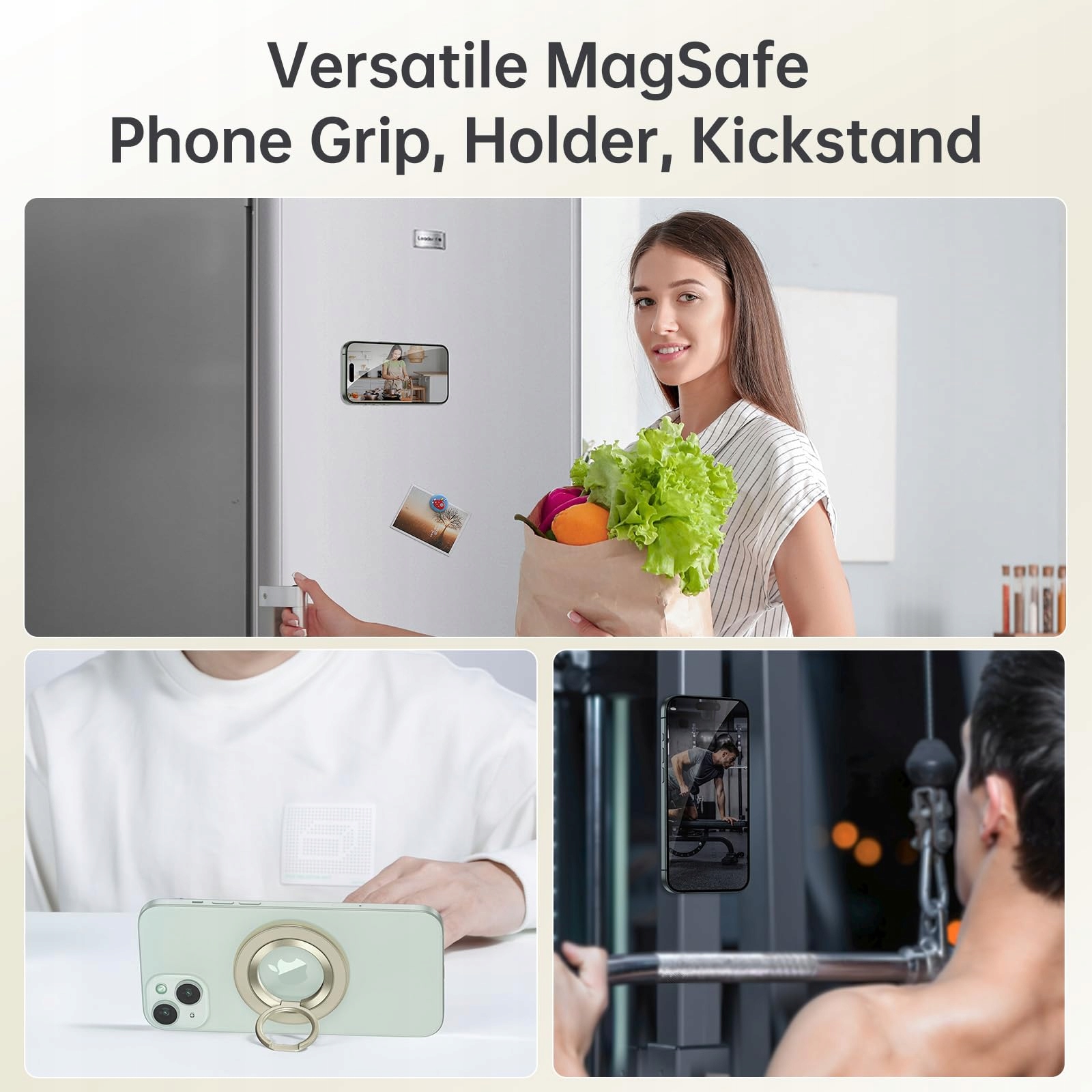 SYNCWIRE Magnetyczny Uchwyt MagSafe Do iPhone/Android Żółty — miniatura 7
