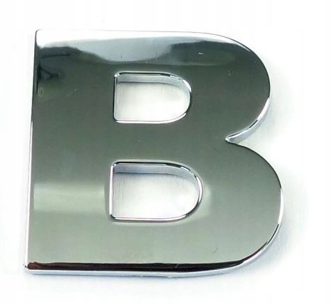 

Naklejka Chrom 3D Emblemat Litera - B