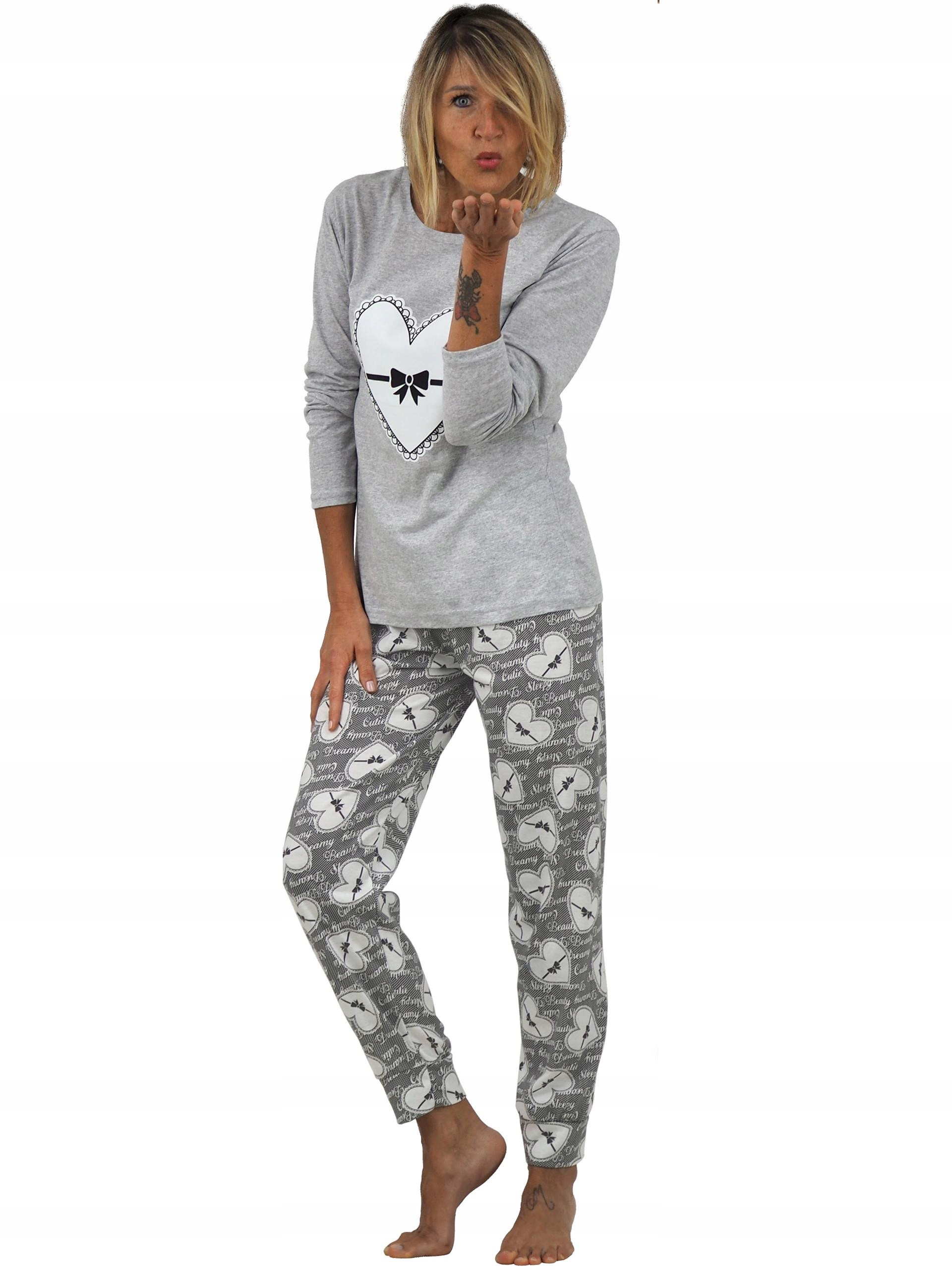 PIŻAMA DAMSKA / MŁODZIEŻOWA ROZMIARÓWKA serduszka SERCE rozm. L Marka Inna marka