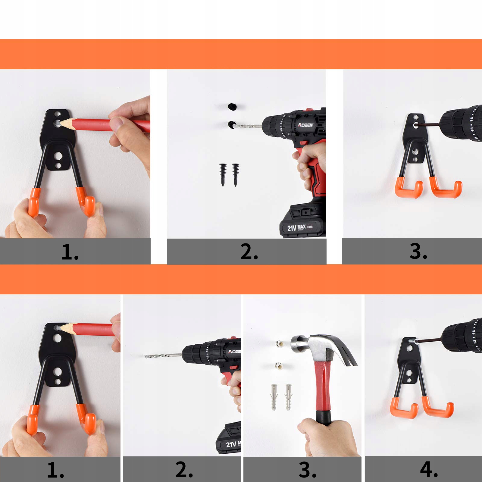 Wieszak na Rower Uchwyt Ścienny Hak Rowerowy Uchwyt hakowy ścienny Marka Inna marka