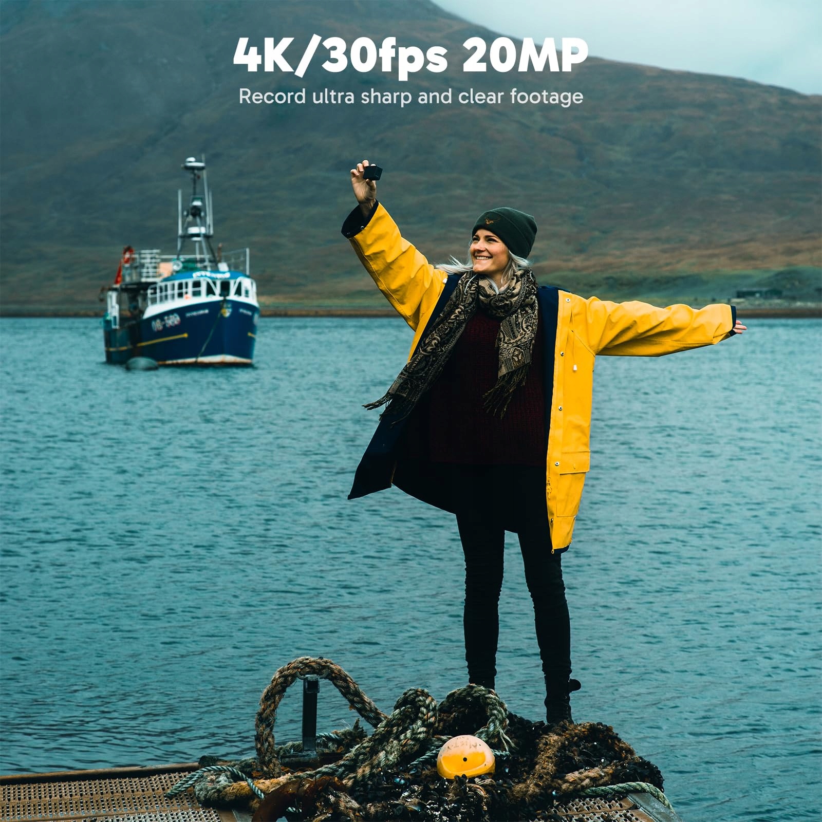 AKASO Kamera 4K 30FPS 20MP Zestaw Selfie Stick WiFi 40M Wodoodporna — miniatura 2