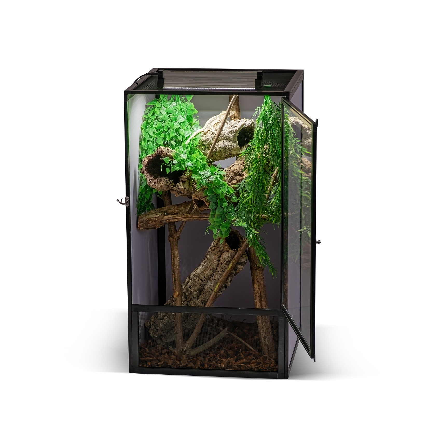 Levně Terárium T Black 2 42x42x66cm pro plazy a bezobratlé (chameleon, gekon)