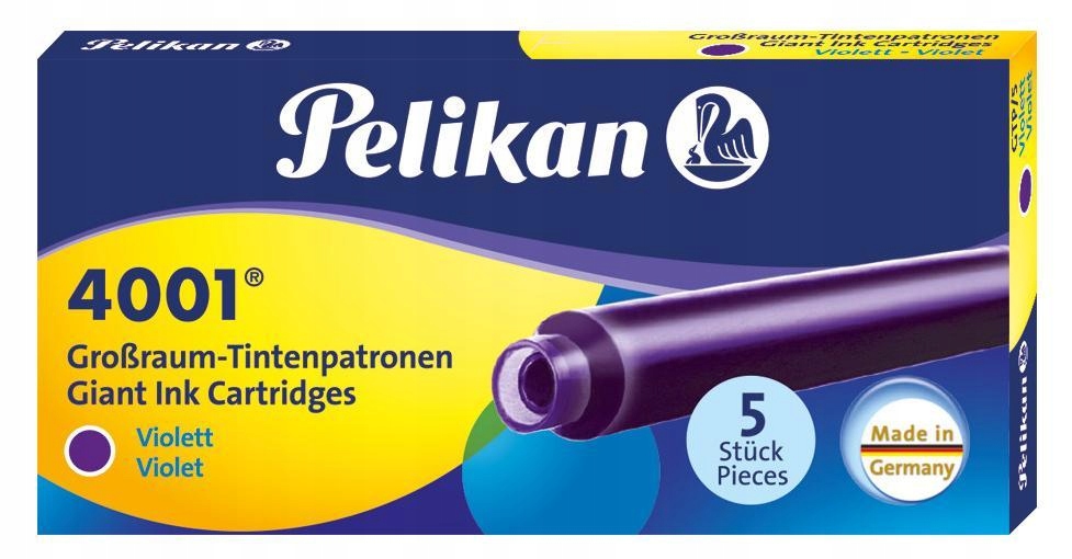 

Naboje do piór Pelikan 4001 GTP/5 długie Fiolet