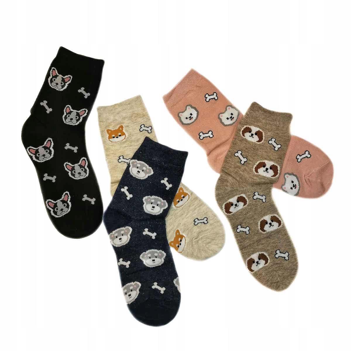 

skarpety bawełna w pieski 38-41 zestaw 5 par 6296