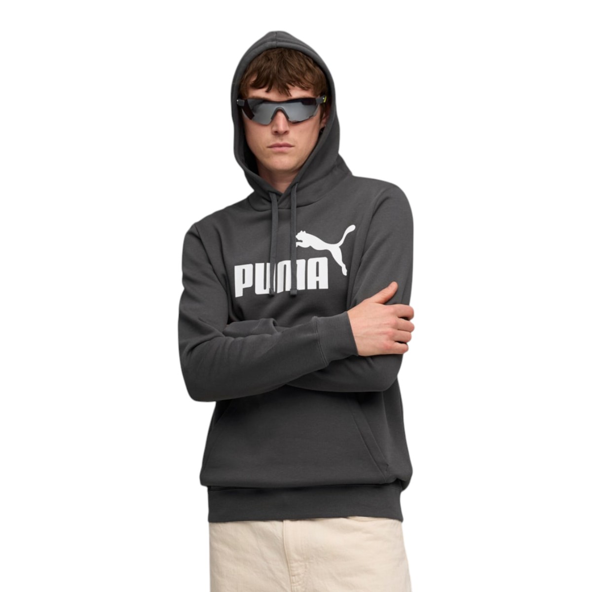 Puma Pánská Mikina S Kapucí Ess No. 1 Logo Hoodie Grafitová vel. M