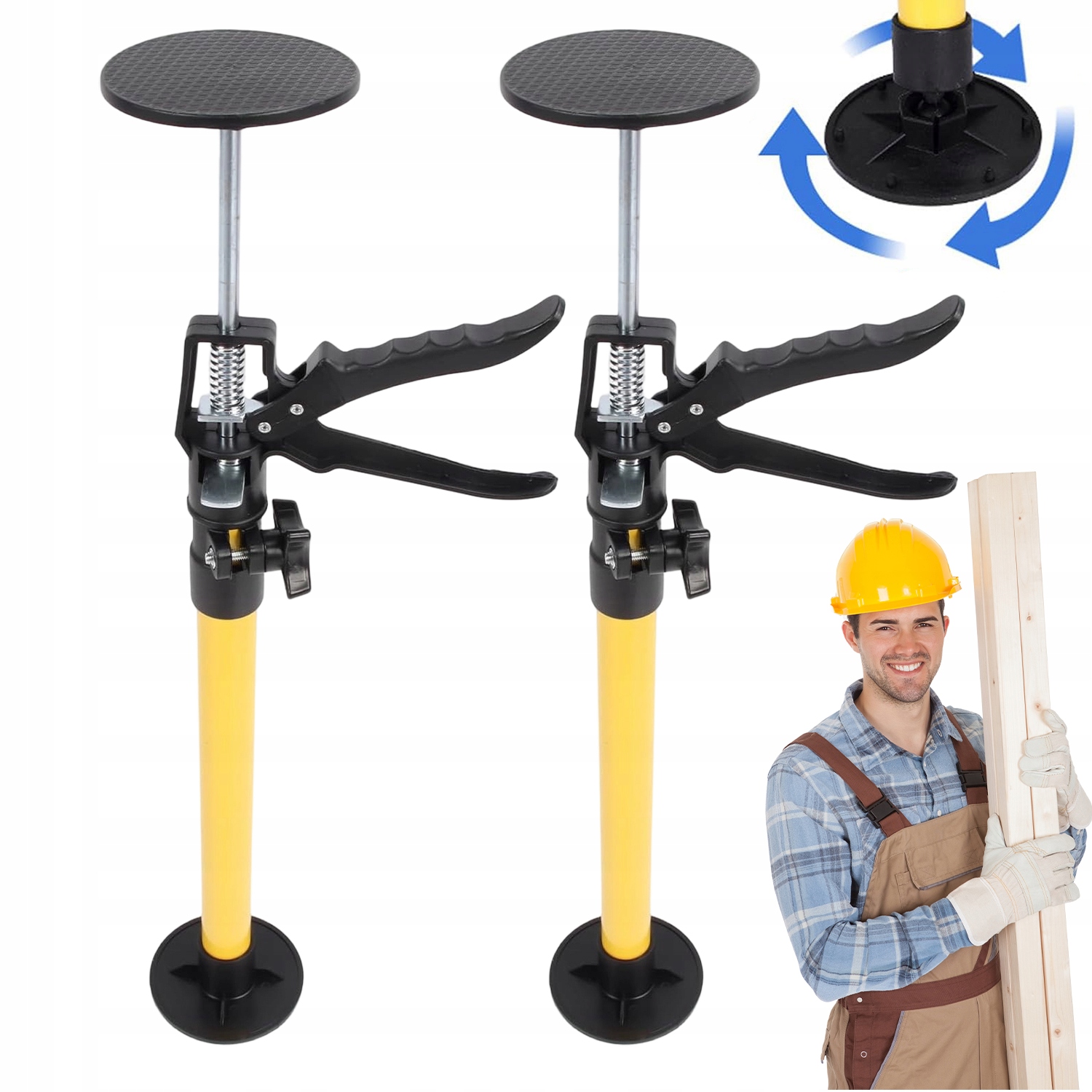 Teleskopická Podpěra, Rozpěrka Pro Montáž Dveří, Rámů Desek G/k 115-290 CM