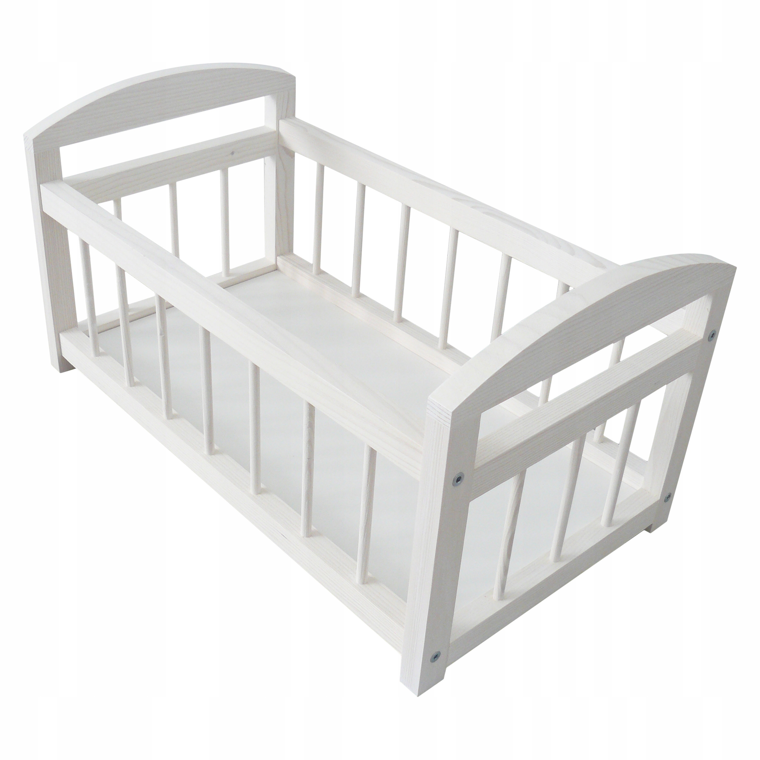 KOŁYSKA ŁÓŻECZKO DREWNIANE DLA LALEK BIELONE NOWOŚĆ !!! Kolor biały