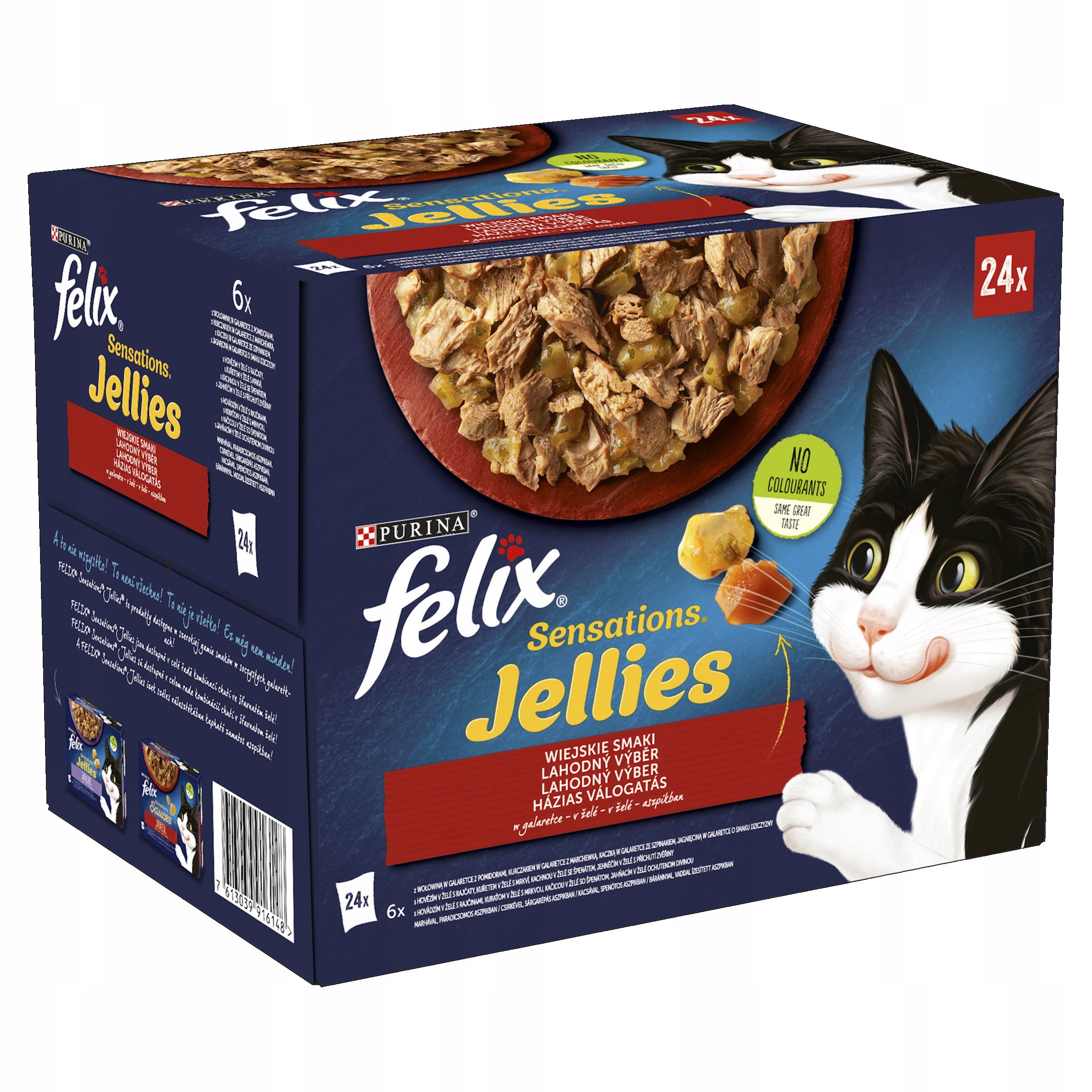 Levně Purina Felix Sensation: Venkovské příchutě Krmivo pro kočky 120x85 g
