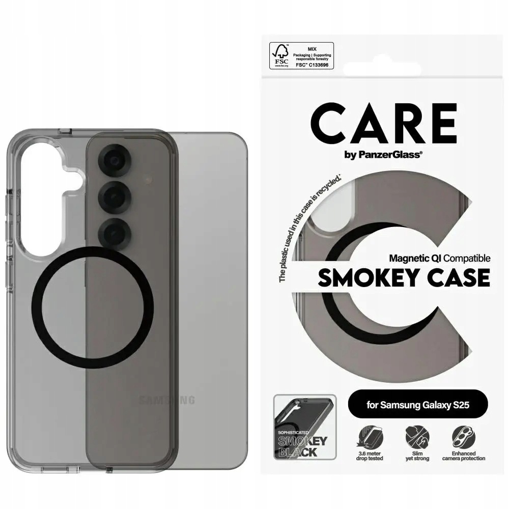 Etui Care by PanzerGlass Flagship Urban Combat Black Qi do Samsung Galaxy