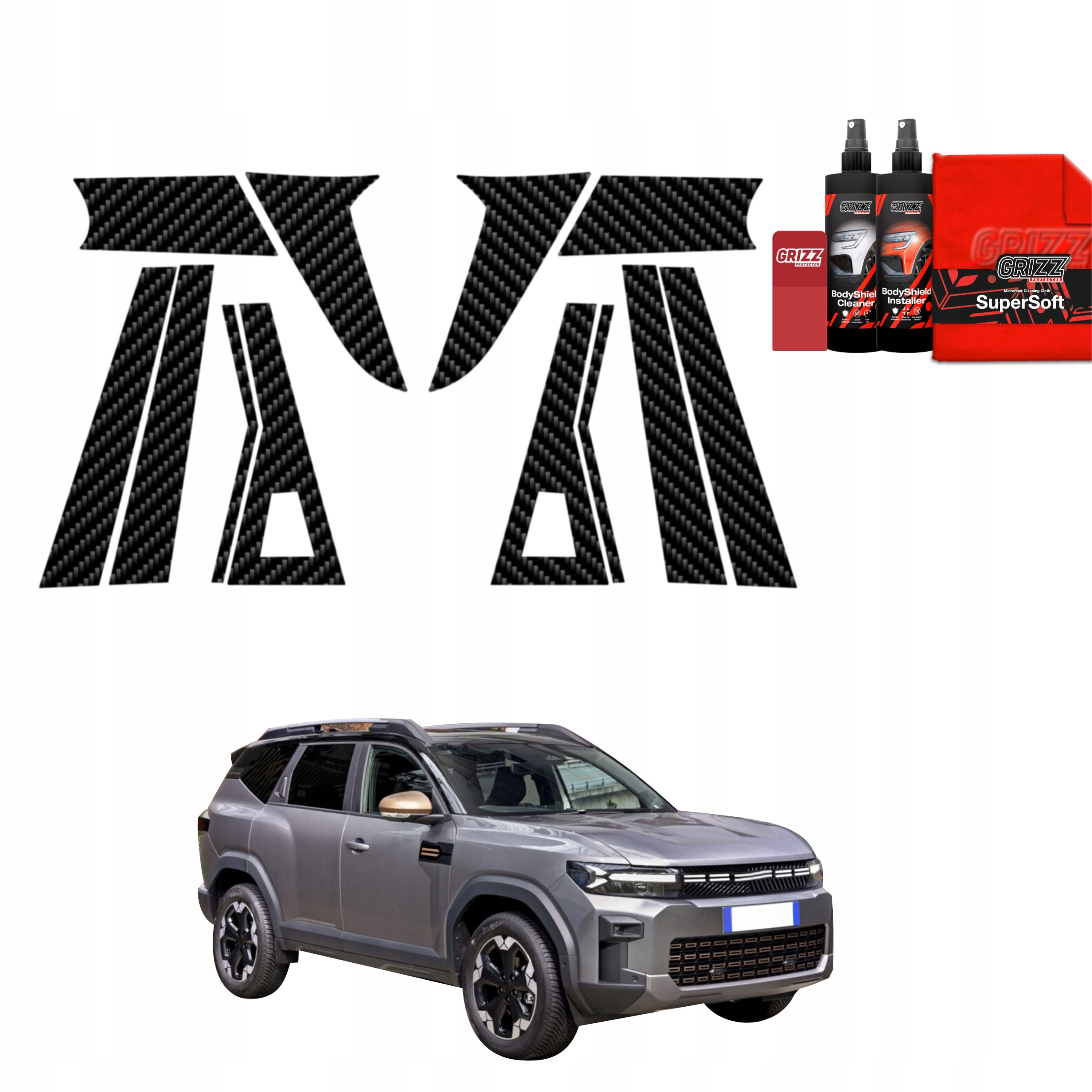 12v1 Fólie na sloupky pro Dacia Bigster (2025)
