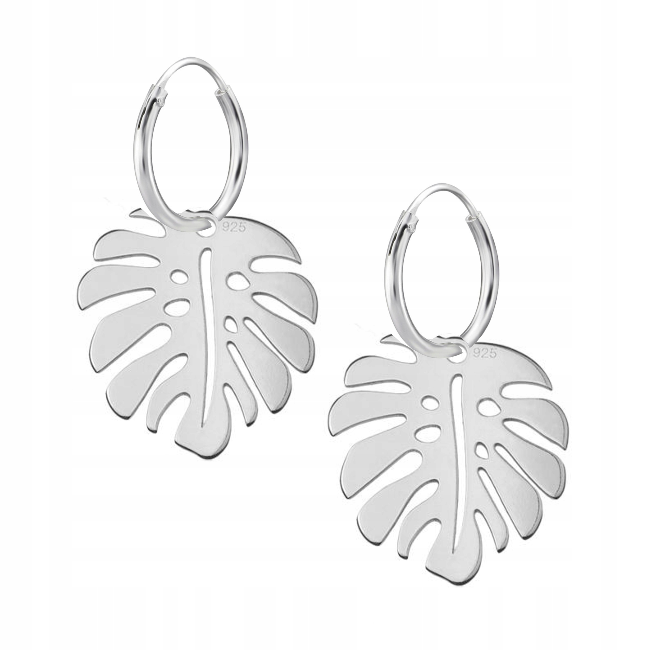 

Kolczyki Koła Monstera Liść Monstery srebro 925