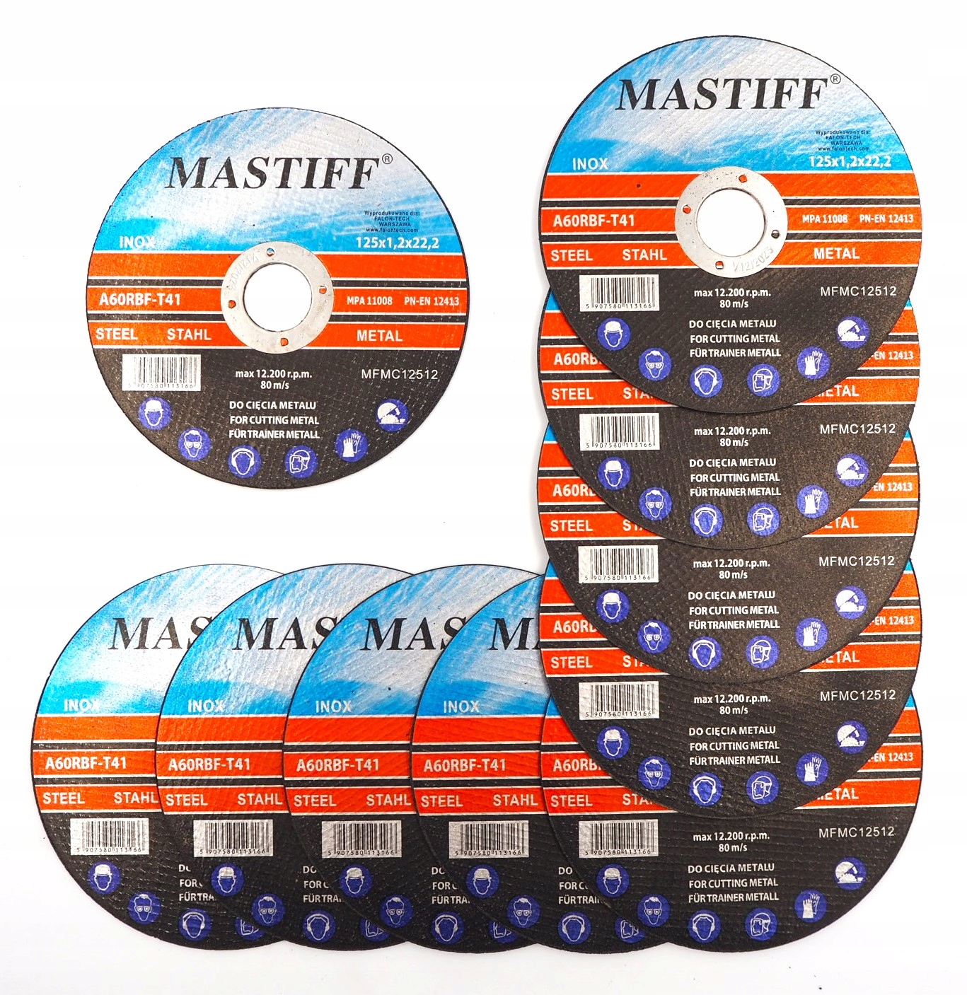 

Tarcze Do Ciecia Metalu 125/1,2 mm Mastiff