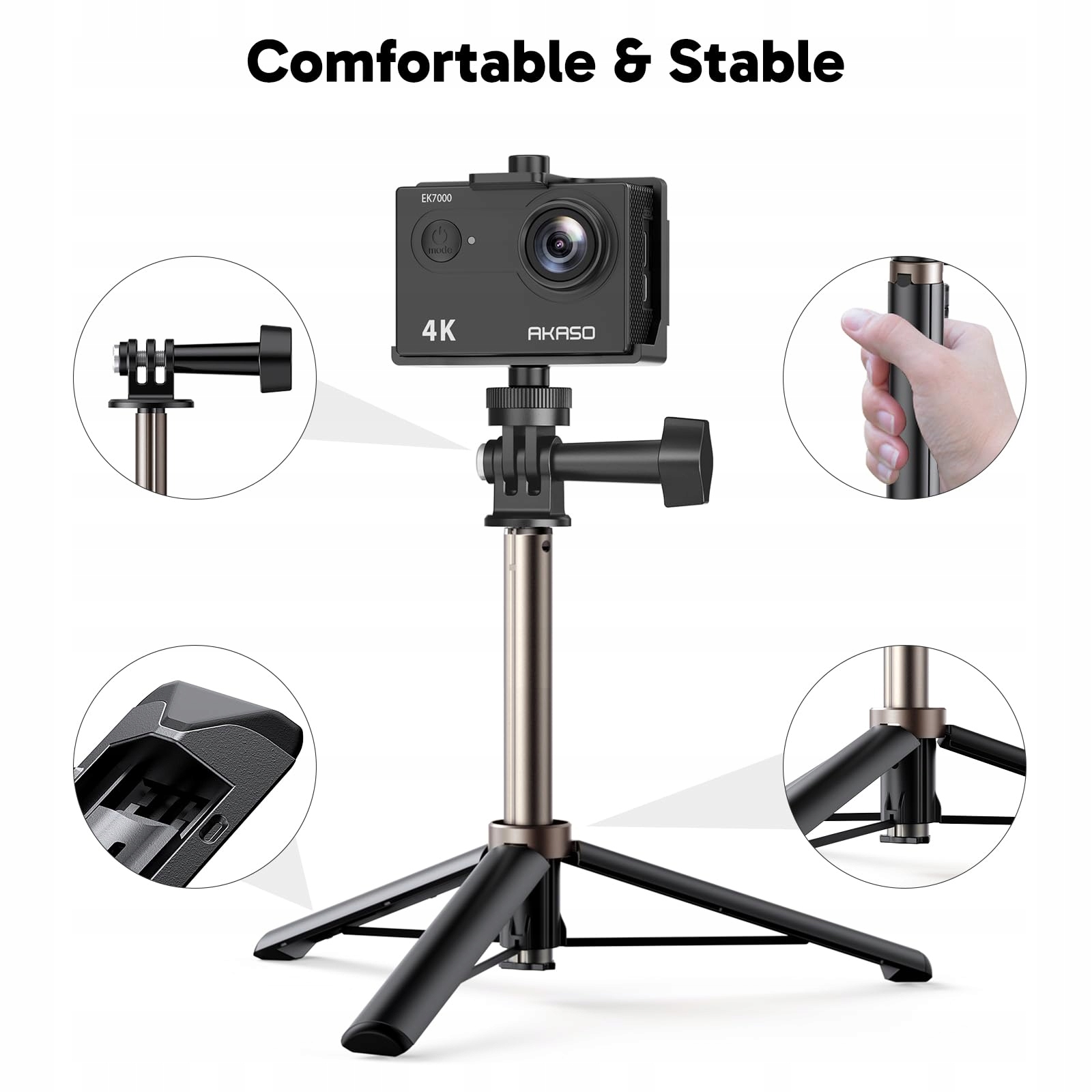 AKASO Kamera Sportowa 4K 30FPS 20MP WiFi Podwodna EIS Stabilizacja — miniatura 6