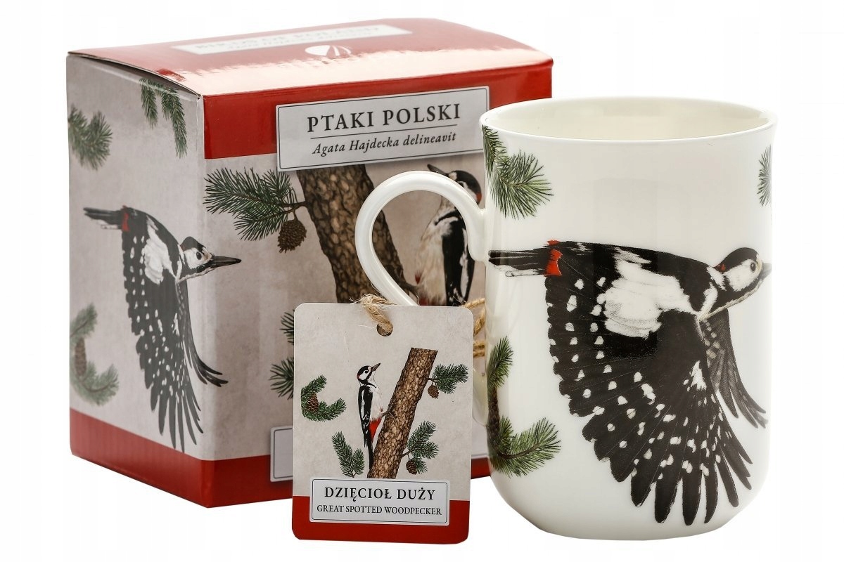

Kubek porcelana dzięcioł Hajdecka ptaki