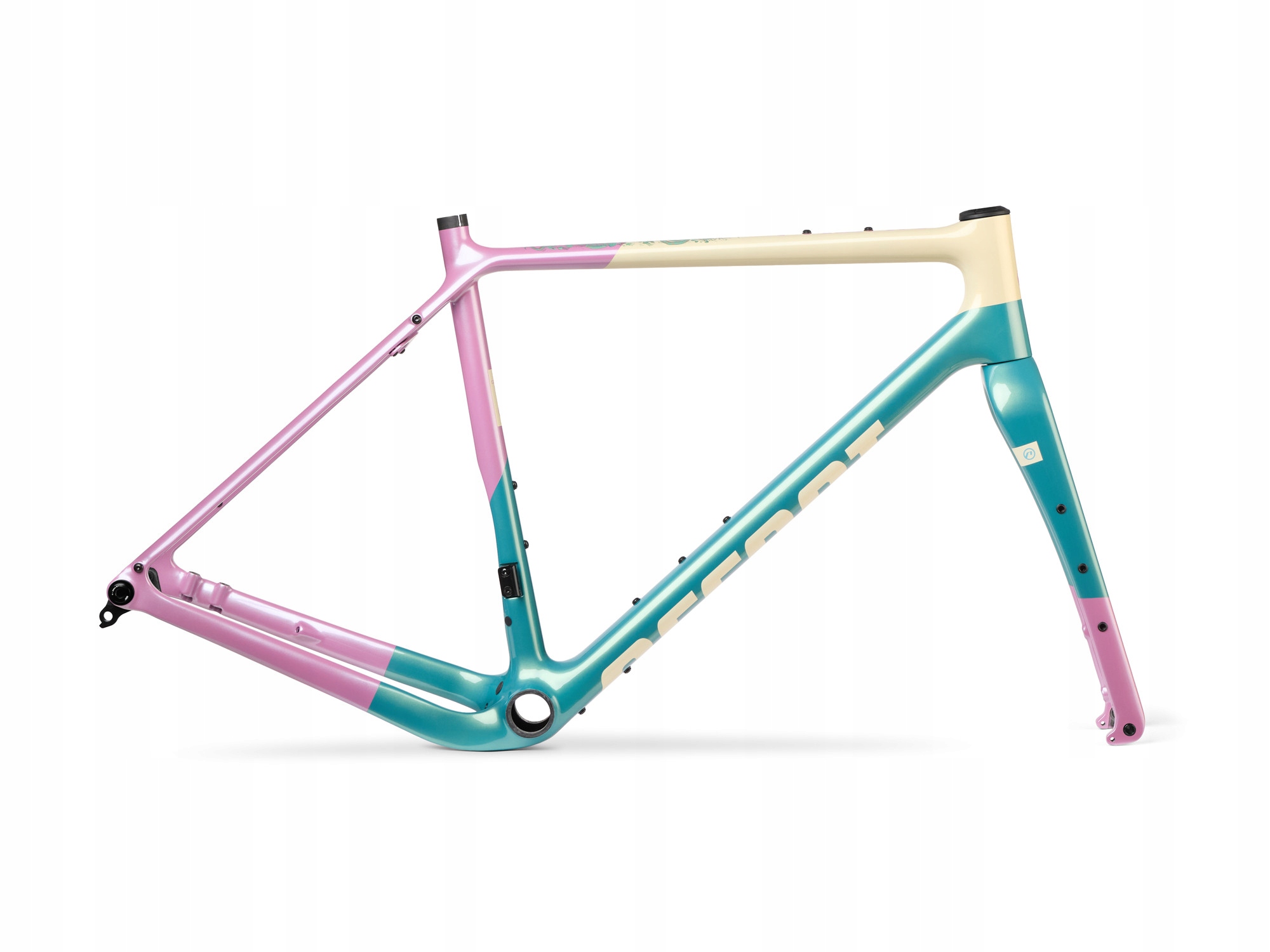 Rám Accent gravel Freak Carbon v.2 zeleno-písková sada vidlic, kormidla Xs