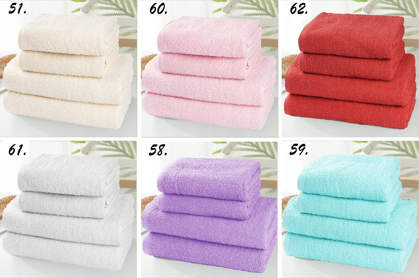 KOMPLET RĘCZNIKÓW 2X 70X140 + 2X 50X100 RĘCZNIKI FROTTE DOBRZE WCHŁANIALNE Marka Smukee