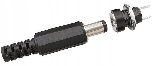 GNIAZDO ZASILAJĄCE DC PRZEJŚCIE 2,1/5,5mm ZASILANIA LUTOWANE PRZYKRĘCANE Model inny