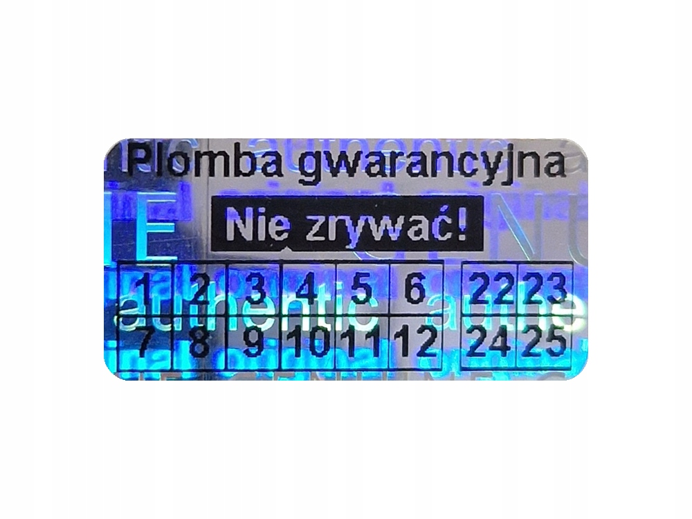 

Plomby Stickery 40x20 Hologram Original 250szt