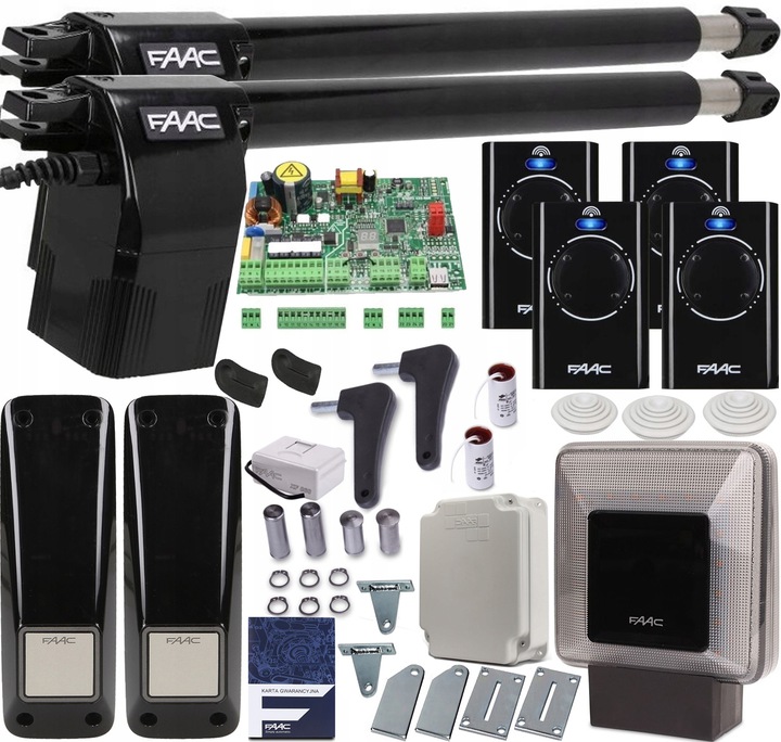 ZESTAW AUTOMATYKI FAAC ALFA 414 4xPILOT LAMPA XLED