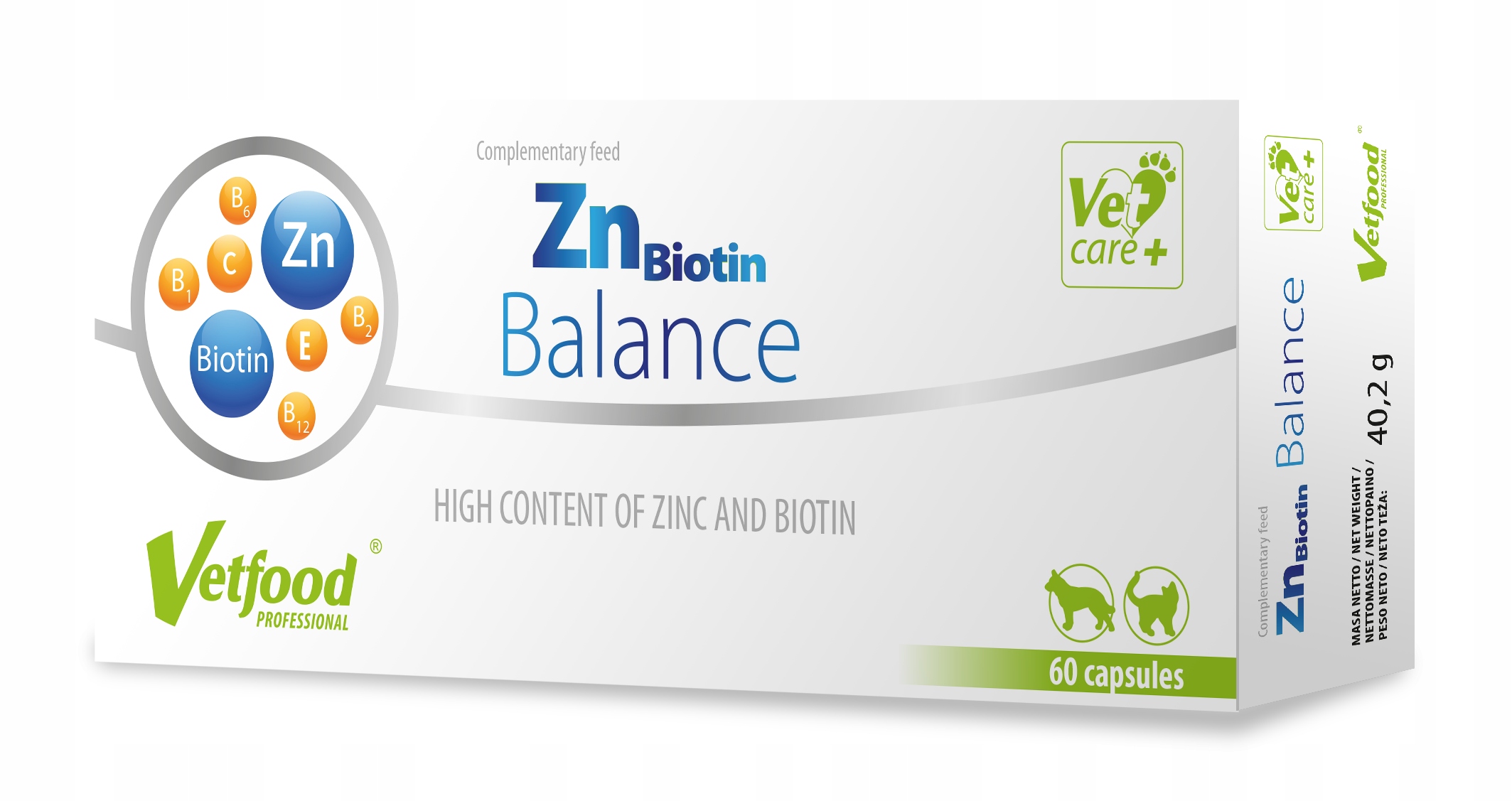 Vetfood ZnBiotin Balance, 60 kaps. cynk i biotyna