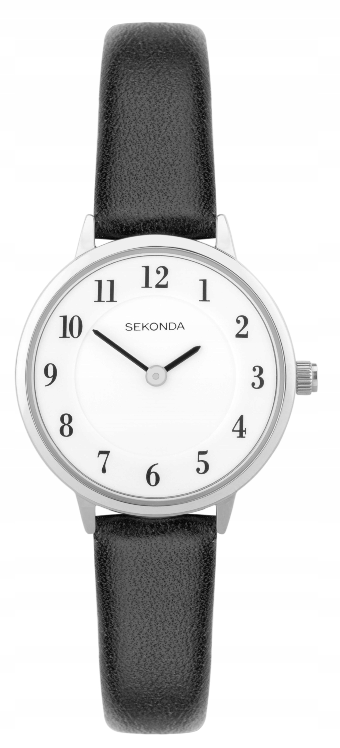 Dámské hodinky Sekonda 40617 stříbrný řemínek černý gravírování