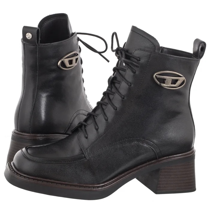 Dámské Kotníkové Boty na podpatku Maciejka černé N3112-01/00-8